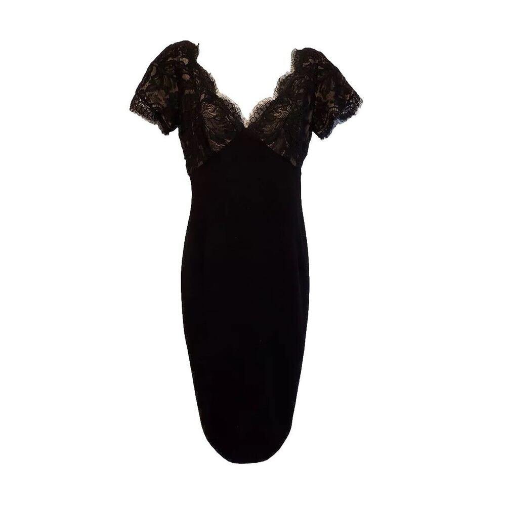 Carmen Marc Valvo cocktail dress lace A line size 10